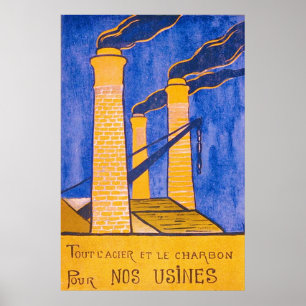 Poster Vintage WW1. francês