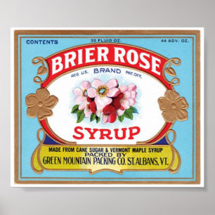 Poster vintage - xarope cor-de-rosa do Brier