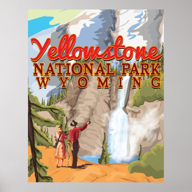 Poster vintage Yellowstone (Frente)