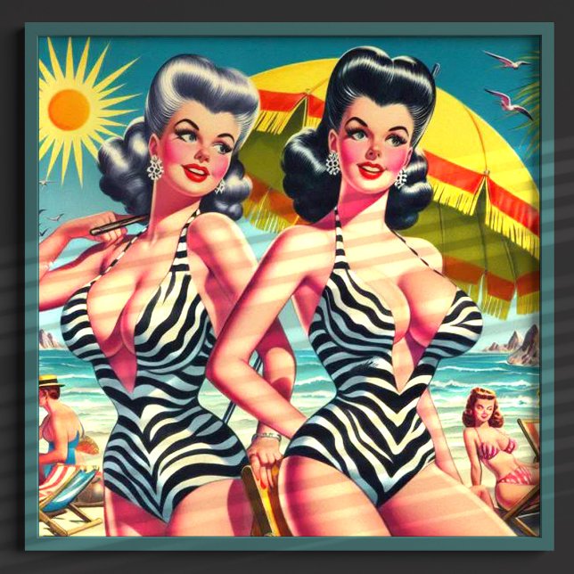 Poster Vintage Zebra Girls (Criador carregado)