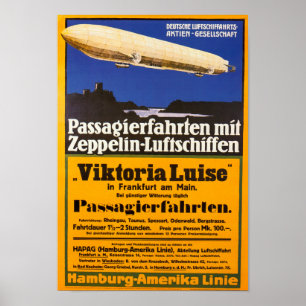 Poster Vintage Zeppelin Viktoria Luise