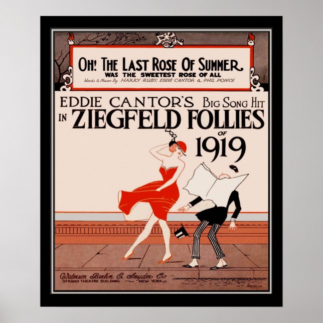 Poster Vintage Ziegfield Follies de 1919 (Frente)