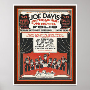 POSTER VINTAGEM 1920 NEGRO AMERICANA ARTE MÚSICA