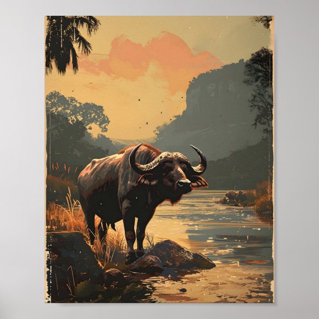Poster Vintagem de Buffalo (Frente)