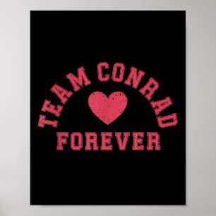 Poster Vintagem de Conrad de Equipe para sempre