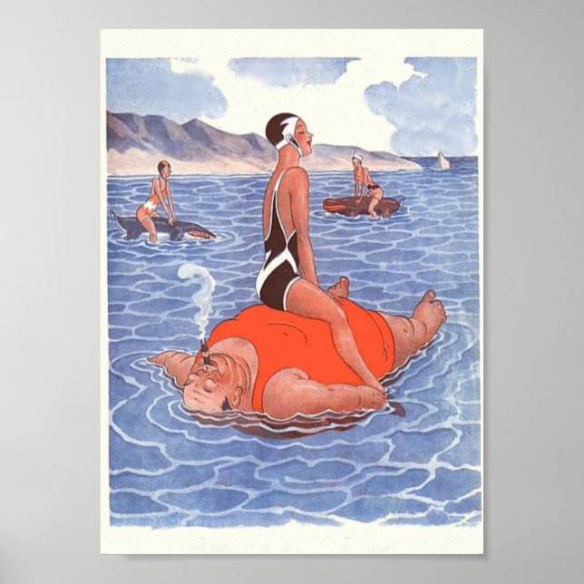 Poster Vintagem de férias (Frente)