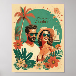 Poster Vintagem de férias