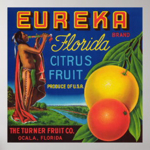 PÓSTER VINTAGEM DE FRUTA LABLE