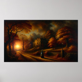 Poster Vintagem de pintura 'Winter is Coming'