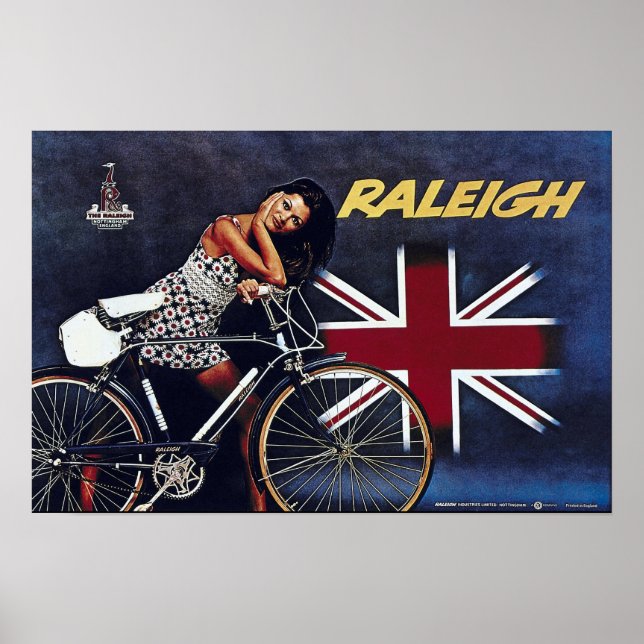 Poster Vintagem de propaganda em bicicleta (Frente)