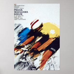 Poster Vintagem de propaganda em bicicleta