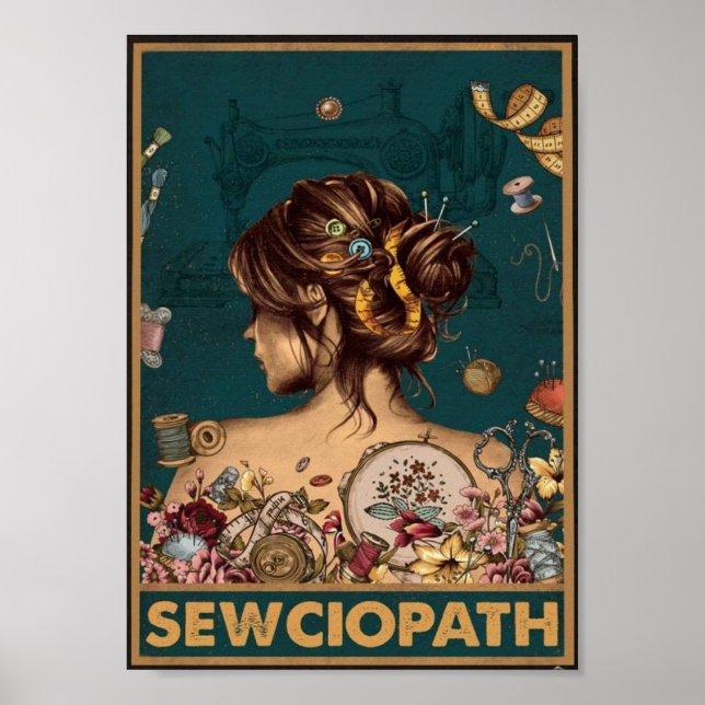 Poster Vintagem de Sewciopath (Frente)
