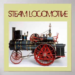 POSTER VINTAGEM DE VAPOR LOCOMOTIVO