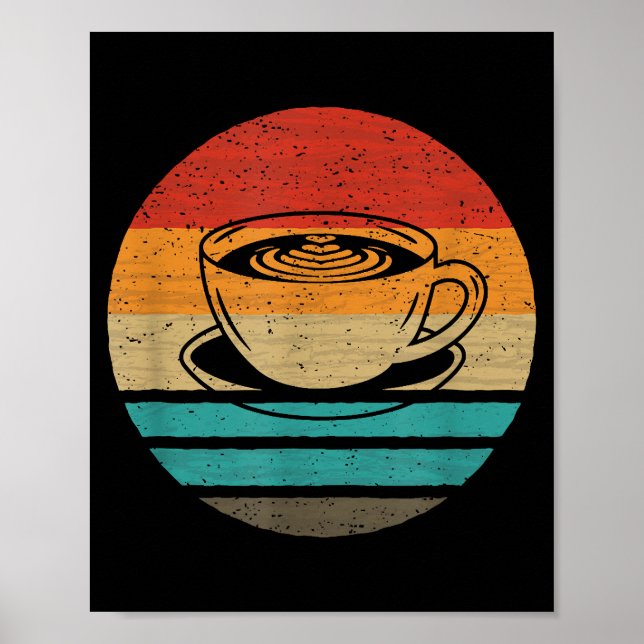 Poster Vintagem do Estilo de Retro Café (Frente)