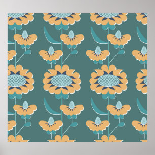 Poster Vintagem Geométrica: Motif Náutico Têxtil