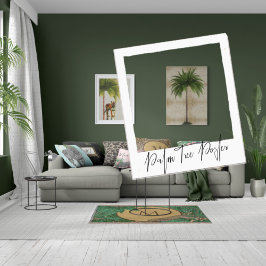 Poster Vintagem Tropical Elegante Da Palmeira