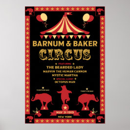 Poster Vintages originais inspiraram arte de circo