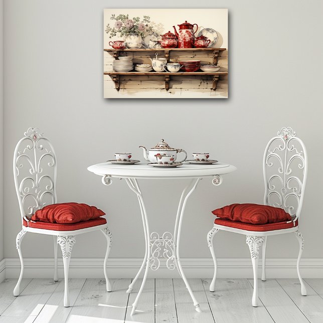 Poster Vintchen Red Coffee Pote Sugar Creamer (Criador carregado)