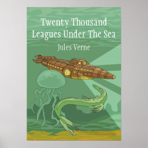 Poster Vinte Mil Ligas Sob O Mar - Jules Verne