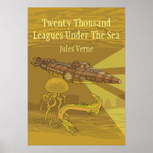 Póster Vinte Mil Ligas Sob O Mar - Jules Verne