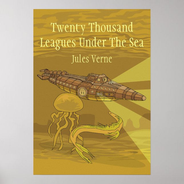 Póster Vinte Mil Ligas Sob O Mar - Jules Verne (Frente)