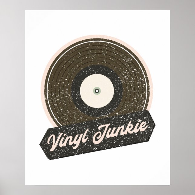 Poster Vinyl Junkie (Frente)