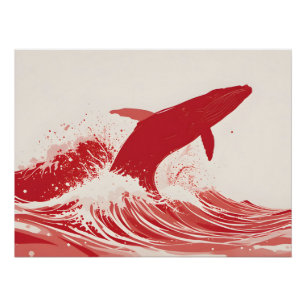 Póster Violação de onda vermelha