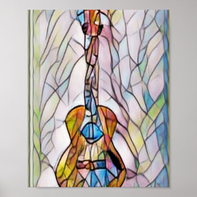 Poster Violão Acústico Maravilhoso (Frente)
