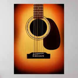 Póster Violão Acústico Sunburst