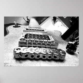 Póster Violão elétrico branco