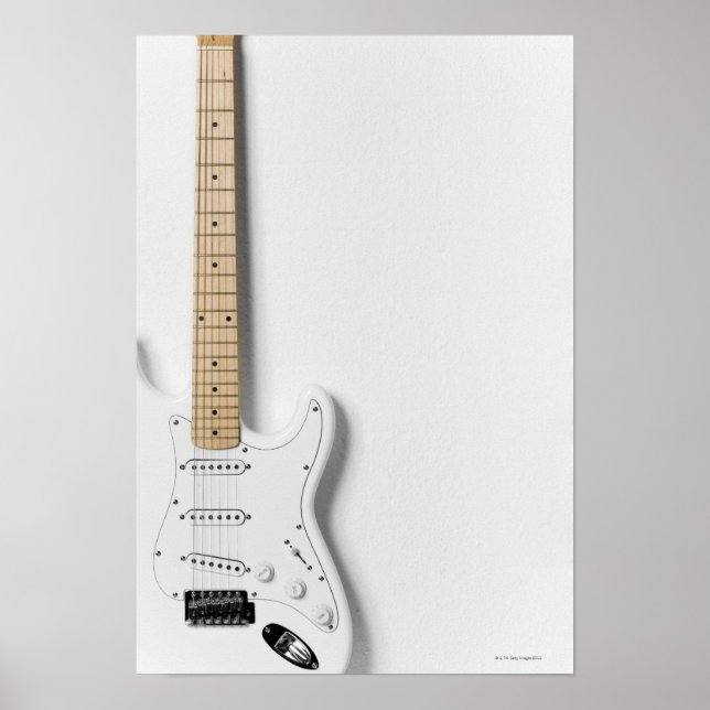 Póster Violão Elétrico Branco 3 (Frente)