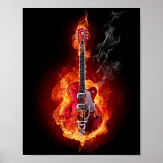 Poster Violão Flaming
