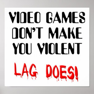 Póster Violência Atraso de Jogo de Vídeo Sinal de Placa D