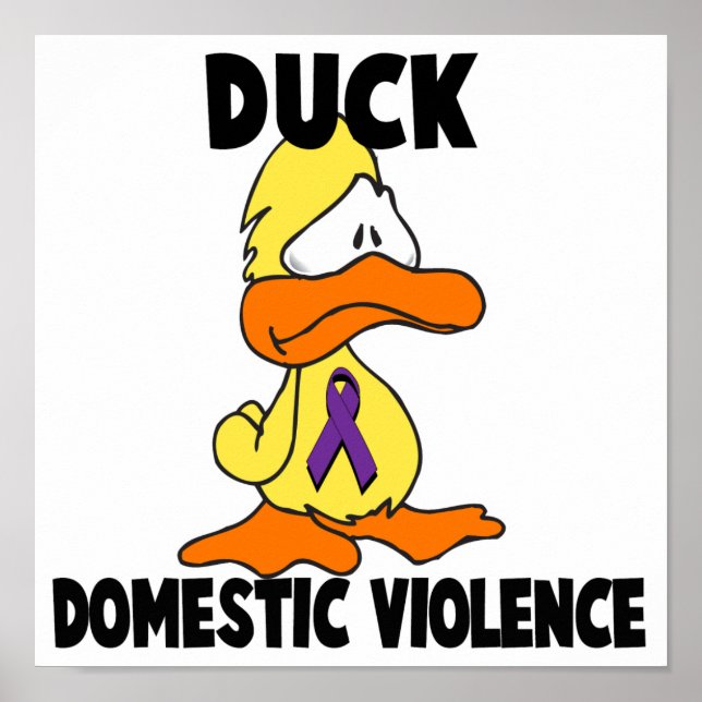 Póster Violência Doméstica Duck (Frente)
