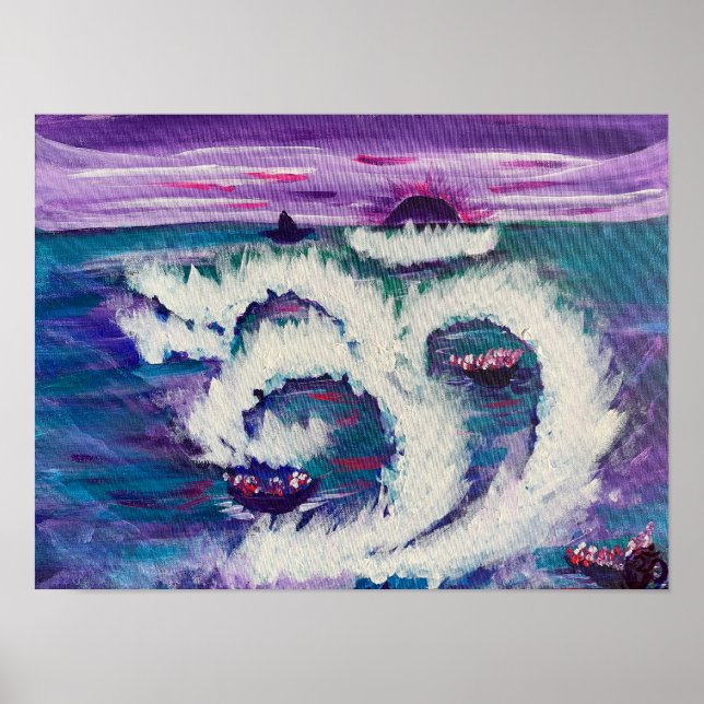Poster Violet Bloom - Pintura De Canvas Om (Frente)