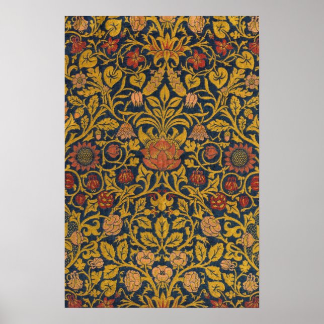 Poster Violet e Columbine por William Morris (Frente)