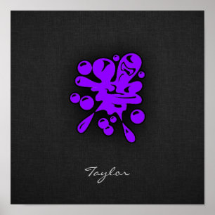 Póster Violet Purple Paintball