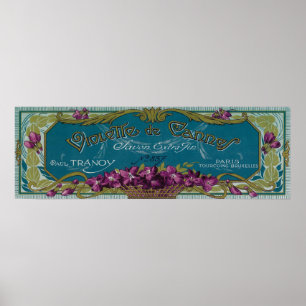 Poster Violette De Cannes Soap LabelParis, França