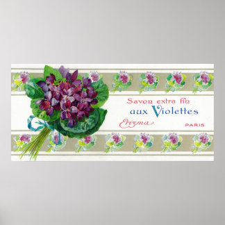 Poster Violettes Soap LabelParis, França