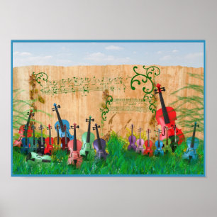 Poster Violin Garden