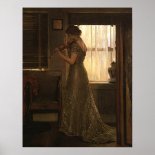 Póster Violinista Vintage