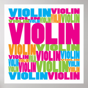 Poster Violino colorido