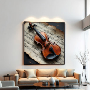 Poster Violino e Partitura
