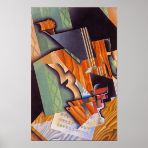 Poster Violino e vidro, por Juan Gris