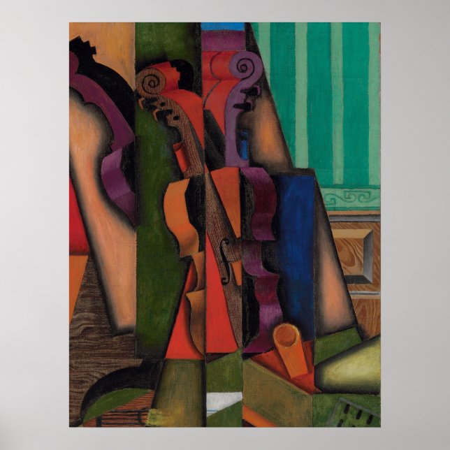 Poster Violino e Violão por Juan Gris (Frente)