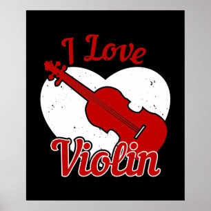 Poster Violino - Eu Amo Violino