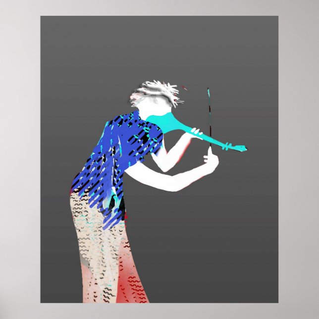 Póster Violino Verde (Frente)