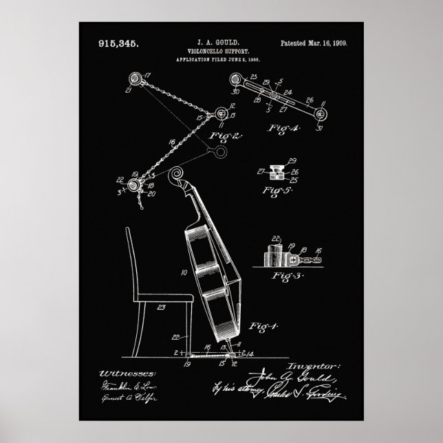 Poster Violoncello Patent (Frente)