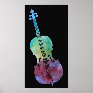 Poster Violoncelo de Colorwashed