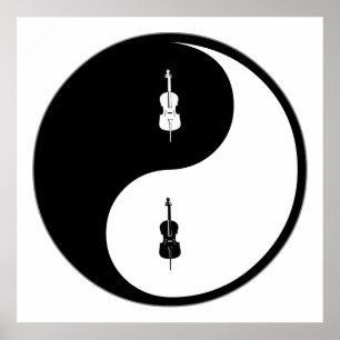 Póster Violoncelo de Yin Yang